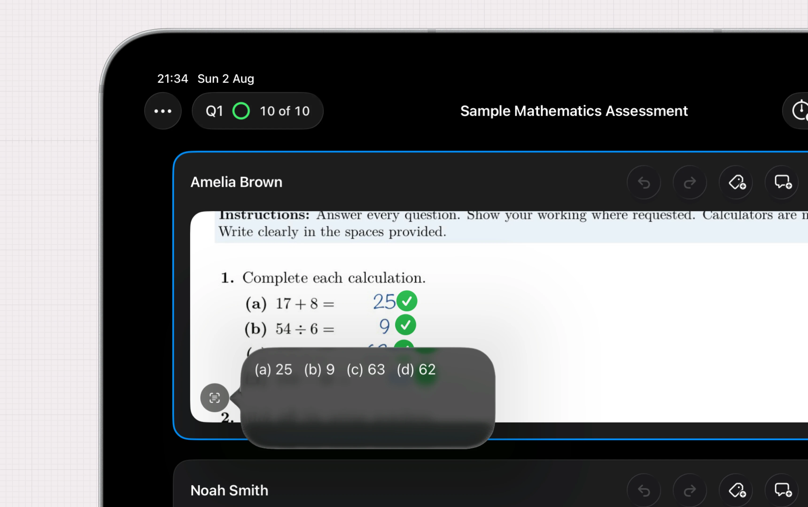 Nib on iPad showing handwriting recognition